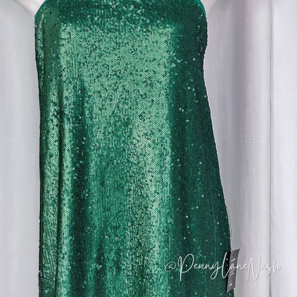 NWT Lulus Poppin' Prosecco Matte Green Sequin Mini Dress - Picture 4 of 11